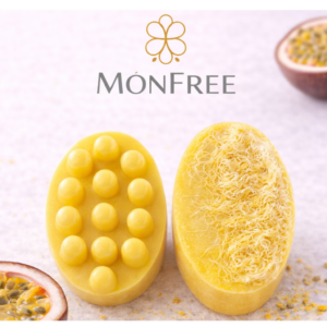 Bucha Sabonete Massageador Vegano Esfoliante maracujá e calêndula , Artesanal, Glicerinado