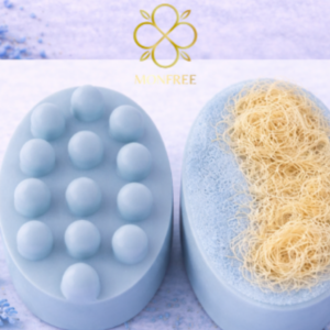 Bucha Sabonete Massageador Vegano Esfoliante lavanda , Artesanal, Glicerinado